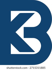 Elegante y moderno logotipo de KB que combina letras para una elegante identidad de marca.