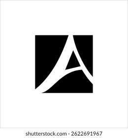 Sleek and modern “A” letter logo in a square frame. Ideal for tech companies, startups, architecture firms, or premium brands seeking a minimalist yet bold identity
