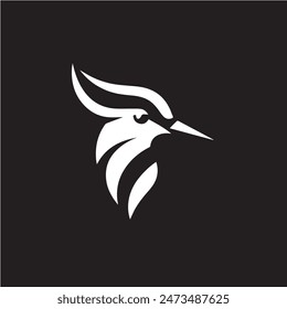 A sleek and modern logo design featuring a stylized lapwing bird head, rendered in a flat minimal style. Bird Head Vector Art Logo Design.
