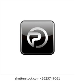 Sleek and modern logo design featuring a stylized 'P' inside a circular frame, ideal for branding, tech, and corporate businesses looking for a professional, minimalist identity.