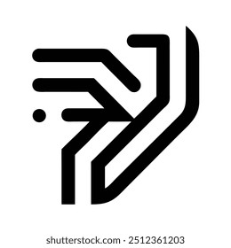 A sleek and modern logo design for an innovative technology company, featuring stylish vector elements that reflect cutting-edge innovation and professionalism, perfect for contemporary branding.
