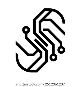 Um design de logotipo moderno e elegante para uma empresa de tecnologia inovadora, apresentando elementos vetoriais elegantes que refletem inovação de ponta e profissionalismo, perfeito para a marca contemporânea.