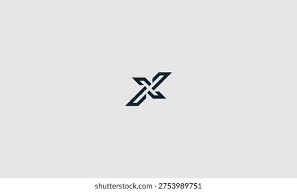 A sleek, modern logo design utilizing a stylized dark blue 'x' shape with intersecting lines. - Powered by Shutterstock - Get 15% off with code: PIKWIZARD15