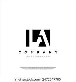 A sleek and modern logo featuring the initials LA, designed for a strong and memorable corporate identity.