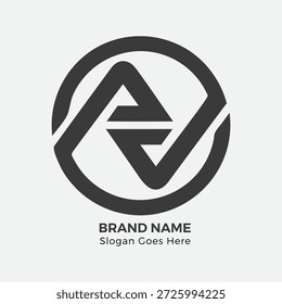 Logotipo elegante e moderno utiliza uma forma circular com uma proeminente letra estilizada a.