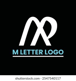  sleek, modern "M" logo featuring sharp, geometric lines, set against a rich black background for a striking contrast. The design uses subtle gradients and metallic tones to convey sophistication and 
