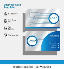 Sleek and Modern Minimalist Business Card Design For Professionals 