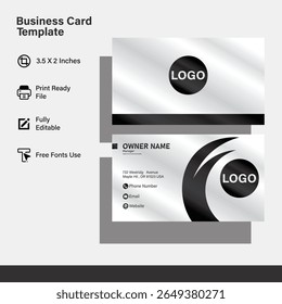 Sleek and Modern Minimalist Business Card Design For Professionals 