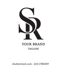 A sleek, modern monogram combining R and S for a bold, professional look.