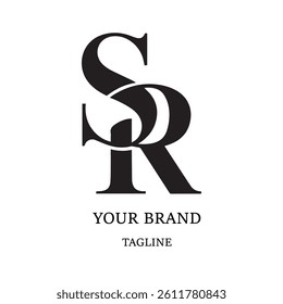 A sleek, modern monogram combining R and S for a bold, professional look.