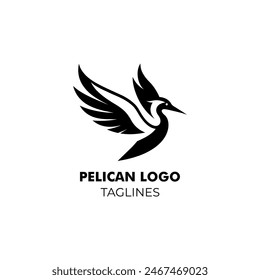 A Sleek and Modern Pelican Logo