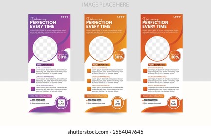 A sleek and modern roll-up banner design, perfect for corporate branding, presentations, and advertising. Fully editable and print-ready.