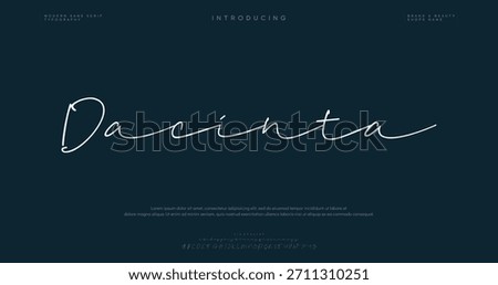 A sleek, modern script font with elegant curves and smooth transitions for refined designs.