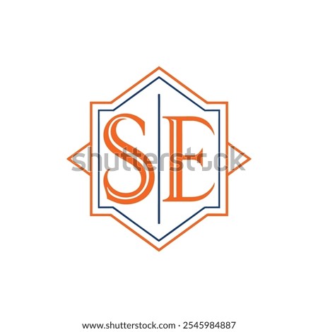 A sleek and modern SE letter logo design tailored for professional branding. The minimalist design emphasizes simplicity and elegance, perfect for corporate identity or business logos.