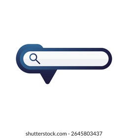 A sleek, modern search bar floats against a stark white background, its design both functional and aesthetically pleasing.