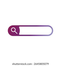 A sleek, modern search bar floats against a stark white background, its design minimalist and functional.