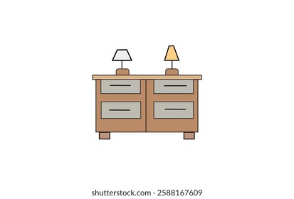 A sleek and modern sideboard crafted from high-quality wood, featuring a smooth finish with a warm, natural tone. It has a sturdy rectangular structure with multiple drawers and cabinets.