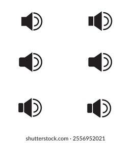 A sleek, modern sound icon representing audio or volume. The design features a speaker cone emitting sound waves, symbolizing sound output. The icon is minimalistic using clean lines composition.