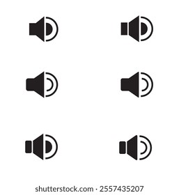 A sleek, modern sound icon representing audio or volume. The design features a speaker cone emitting sound waves, symbolizing sound output. The icon is minimalistic using clean lines composition.