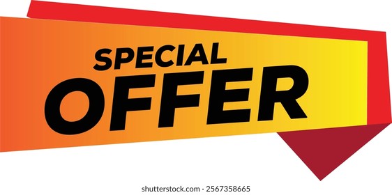 A sleek and modern "Special Offer" tag icon designed for e-commerce, retail, and promotional materials. The icon features a bold, eye-catching design with sharp, clean lines and a professional layout,