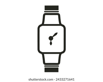 Sleek and modern, this hand watch vector boasts a minimalist design with a black stainless steel case and a sleek leather strap, perfect for any occasion