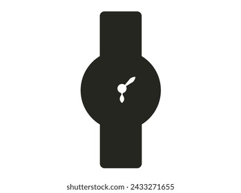 Sleek and modern, this hand watch vector boasts a minimalist design with a black stainless steel case and a sleek leather strap, perfect for any occasion