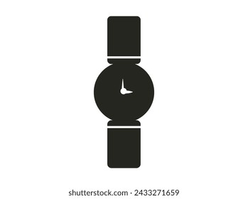 Sleek and modern, this hand watch vector boasts a minimalist design with a black stainless steel case and a sleek leather strap, perfect for any occasion
