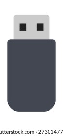 Um design elegante e moderno de unidade flash USB com um gabinete escuro, ilustrando simplicidade e funcionalidade.