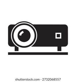 Una Ilustración vectorial elegante y moderna de un proyector, perfecto para profesionales y Uso comercial. Ideal para presentaciones, multimedia y proyectos relacionados con la tecnología.