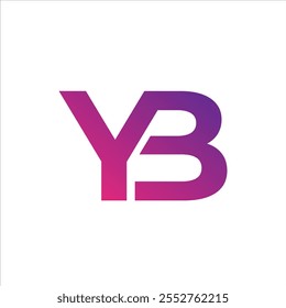 A sleek and modern "YB" letter logo featuring bold, interlocking initials with clean lines and minimalist style. Perfect for branding, offering versatility and a professional edge.