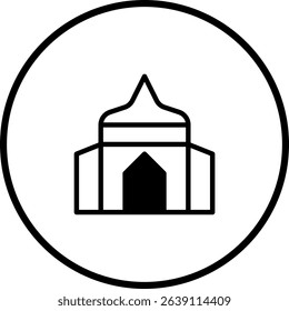 Sleek Mosque Icon Design for Islamic Cultural Symbolism and Modern Aesthetics