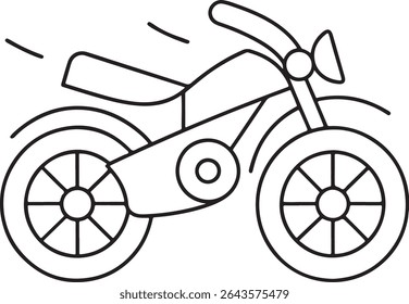 Sleek Motorcycle Outline Depicting Speed and Agility, Ideal for Transportation or Design Projects That Require an Iconic Motorcycle Graphic With a Modern Twist and Clean Aesthetic Appeal