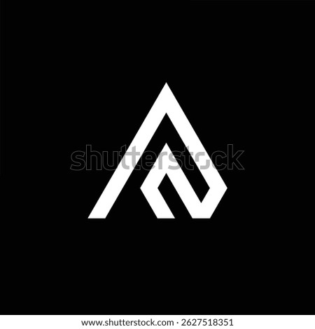 Sleek A and N monogram in flat style — where minimalism meets bold identity. Ideal for logos that speak with modern elegance and clarity
