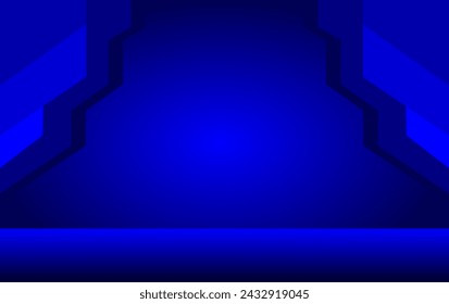 elegante fondo azul marino, que combina a la perfección elementos abstractos, sombras y degradados. Este estandarte artístico, vacío de cualquier presencia humana, captura perfectamente la esencia de la tecnología y de lo social 