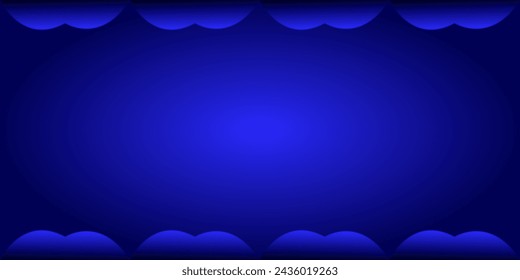 elegante fondo azul marino, que combina a la perfección elementos abstractos, sombras y degradados. Este estandarte artístico, vacío de cualquier presencia humana, captura perfectamente la esencia de la tecnología y de lo social 