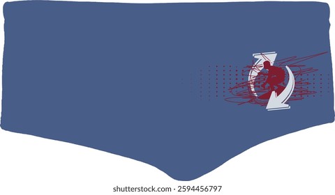 Sleek Navy Swimwear Design – Surf-Inspired Graphics and Modern Athletic Style

