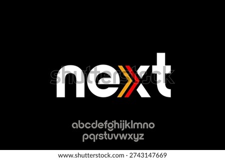 A sleek 'next' logo featuring a white font with vibrant red, orange, and yellow arrows integrated into the 'x', set against a dark backdrop.