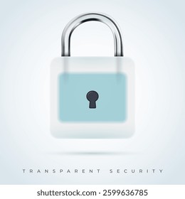 Sleek padlock against soft background, representing concepts of security, protection and trust in our digital age, symbolizing modern safety. Vector illustration.