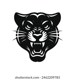 Sleek Panther Silhouette Logo Icon Depicting Cougar, Puma, and Jaguar