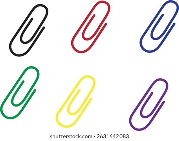 A sleek paperclip illustration, with clean lines and a minimalist metallic sheen, exudes simplicity and functionality. Its modern, polished design is perfect for office-themed or organizational visual