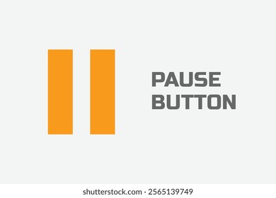 A sleek pause button icon. Designed with minimalistic and modern aesthetics. Pause Icon