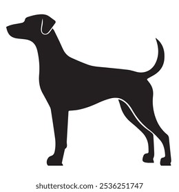 A sleek and playful dog vector design, capturing the essence of a loyal companion. Clean lines and expressive details make it perfect for logos, prints, or custom designs.