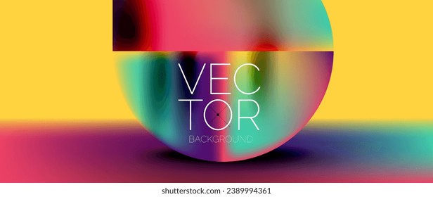 Podio espumoso con composición abstracta de cuadrados, círculos y triángulos, adornado con gradientes fluidos vibrantes para papel de pared, banner, fondo, página de aterrizaje, arte de pared, invitación, impresión, afiche