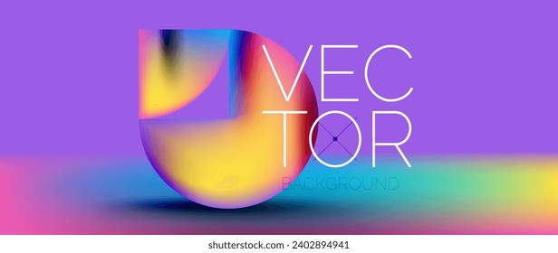 Sleek podium with abstract composition of squares, circles, and triangles, adorned with vibrant fluid gradients for wallpaper, banner, background, landing page, wall art, invitation, print, poster