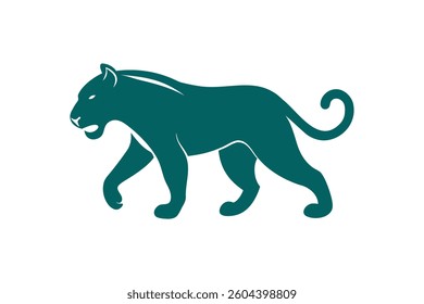 Sleek and Powerful Panther Silhouette Logo