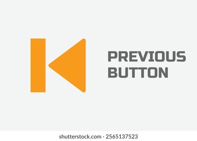 A sleek previous button icon. Designed with minimalistic and modern aesthetics