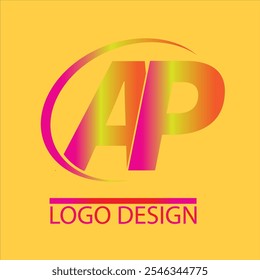 A sleek and professional "AP" logo design crafted in vector EPS 10 format, offering scalability and high-quality visuals for all your branding needs. This versatile design is perfec