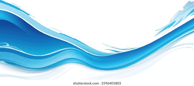 Sleek and Professional Blue Gradient water ocean Curve Template Featuring a Soft Flowing Design, Ideal for Websites, Presentations, and Promotional Materials
