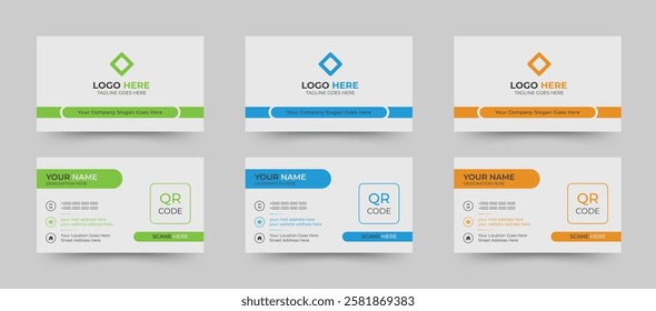 Sleek and professional business card design with a modern and elegant touch