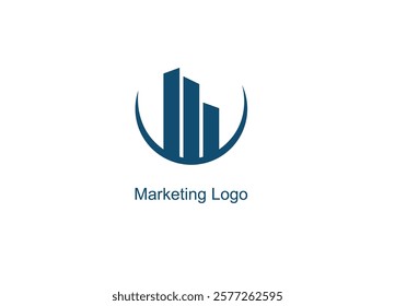 A sleek, professional logo designed to represent your marketing agency or business. This logo blends contemporary typography with creative iconography to communicate growth, strategy, and innovation.